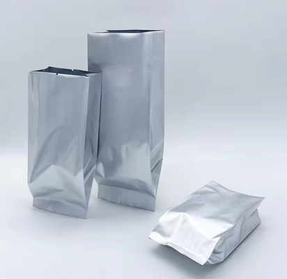 반짝이는 은 알루미늄 엽지 가루화 열 밀봉 후쪽 밀봉 가세트 식품 포장 봉지 커피 콩 가방