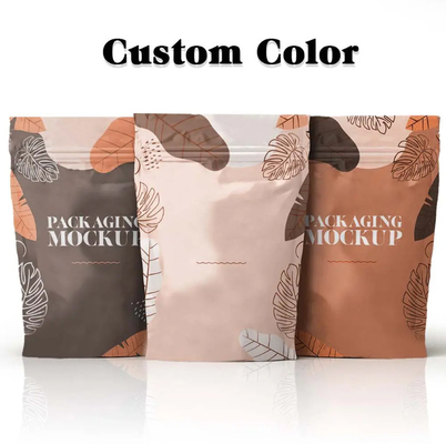 습기 냄새 방지 칩 쿠키 간식 음식 가방 Kraft Paper Stand Up Zip Lock Pouch For Coffee Packaging Bag