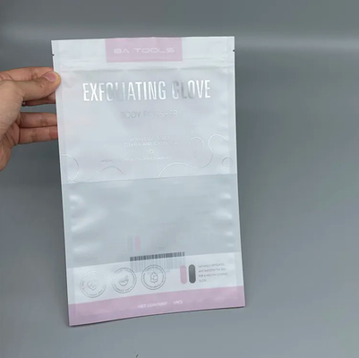 선명한 투명한 장갑 포장 꽁꽁 된 지퍼 가방 미텐 화장품 플라스틱 Mylar 지프 록 가방 세 면 봉인