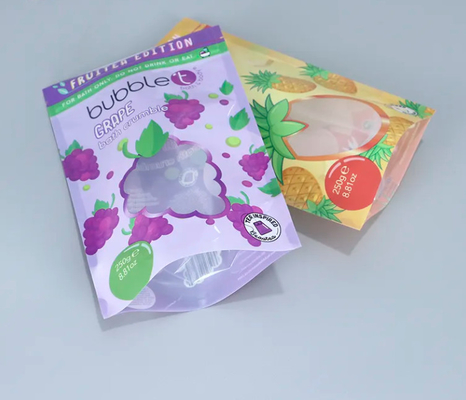 맞춤형 인쇄 된 서 있는 다시 닫을 수 있는 Ziplock 플라스틱 포장 봉지 맑은 창문