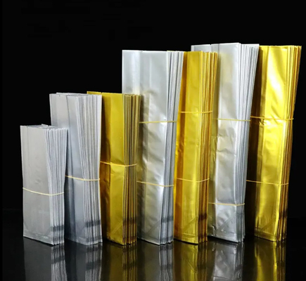 맞춤형 디자인 인쇄 알루미늄 필름 Mylar 서 서 포지 핫 시일 사이드 구세트 가방 음식 차 상자 포장 가방 포지 로고와 함께
