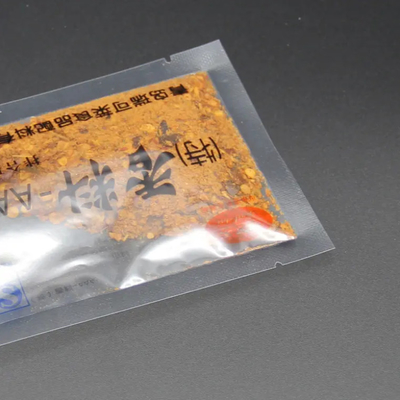 환경 친화적 인 주문 인쇄 된 플라스틱 작은 가방 향신료 설탕 3 면 밀폐 투명한 식품 포장 봉지
