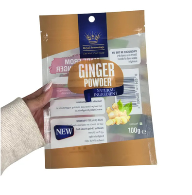 맞춤형 인쇄 한자 3 면 봉인 플라스틱 가방 향신료 향신료 한자 식용 포장 Ziplock Mylar 가방