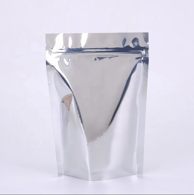반짝이는 재사용 래미네이트 알루미늄 필름 음식 배달 Ziplock 가방 진 양 서지 포지 맑은 앞