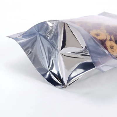 반짝이는 재사용 래미네이트 알루미늄 필름 음식 배달 Ziplock 가방 진 양 서지 포지 맑은 앞