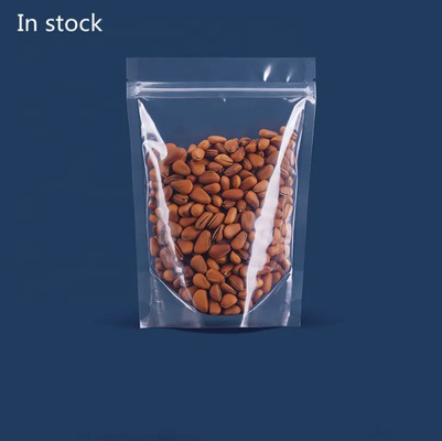 식품 Ziplock 맑은 사용자 정의 인쇄 서 서 포지 Ziplock 잠금 포장 지퍼와 함께 플라스틱 투명한 가방