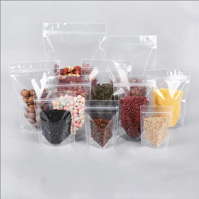 식품 Ziplock 맑은 사용자 정의 인쇄 서 서 포지 Ziplock 잠금 포장 지퍼와 함께 플라스틱 투명한 가방