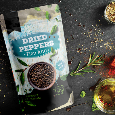 향신료 포장 가방 플라스틱 포장 향신료 파프리카 식품 포장 가방 밀폐 된 지퍼 서드업 포스