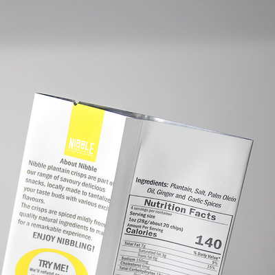 디지털 인쇄 주문형 인쇄 플라스틱 알루미늄 엽지 가방 커피 간식 3면 봉인 가방 평면 봉지 등 봉인 가방