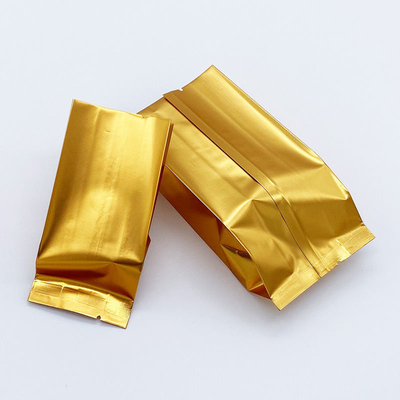 맞춤형 로고 측면 거싯 플랫 바텀 스탠드업 파우치 알루미늄 호일 티백 열 밀봉 CPP & PE 플라스틱 식품 포장