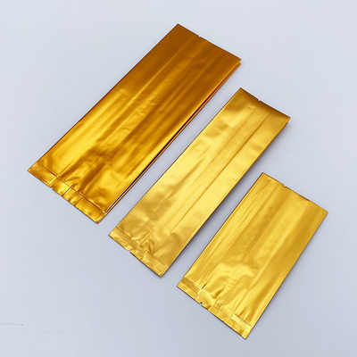 맞춤형 로고 측면 거싯 플랫 바텀 스탠드업 파우치 알루미늄 호일 티백 열 밀봉 CPP & PE 플라스틱 식품 포장