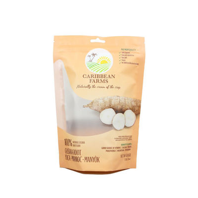 커피 콩, 차, 음식, 간식용 친환경 포장재 Kraft Paper Clear Stand-Up Resalable Zip Lock Custom Logo