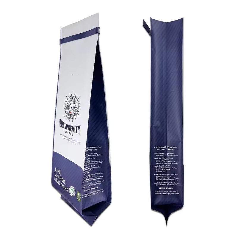1kg 2kg 라미네이트 사이드 구세트 봉지 사용자 지정 로고 인쇄 틴 테일과 커피 파우더 가방