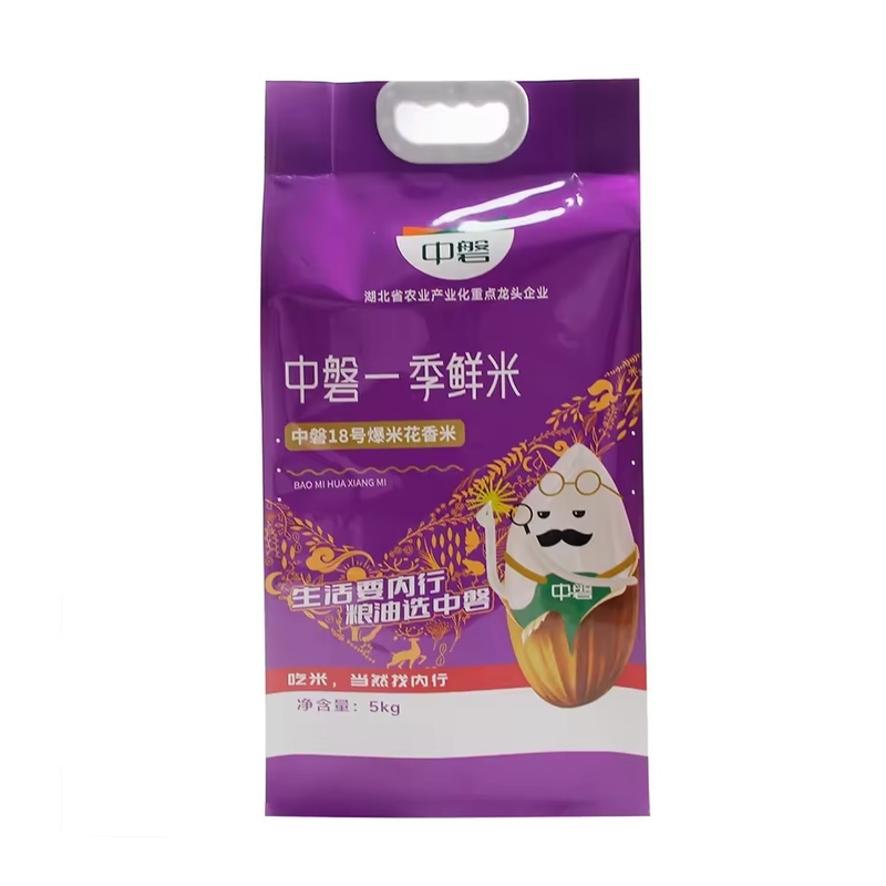 맞춤 투명한 PA/PE 플라스틱 포장 진공 봉지 식품 보관 포장 봉지 쌀 벽돌 봉지
