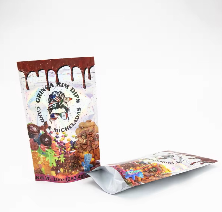 공장 주문 인쇄 된 설탕 식품 포장 플라스틱 포장 알루미늄 엽 Mylar 서 서 포지 팩 다이 컷 Mylar 팩
