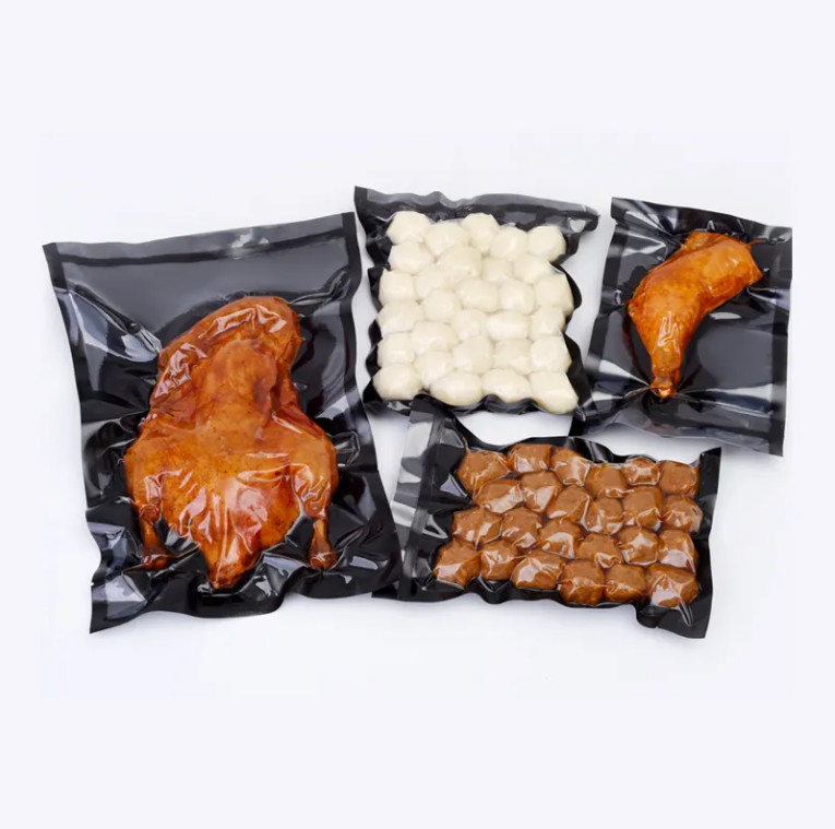맞춤식 식품용 주방 보관 가방 식품 블랙 열 밀봉 포장 플라스틱 생분해성 식품 진공 봉지