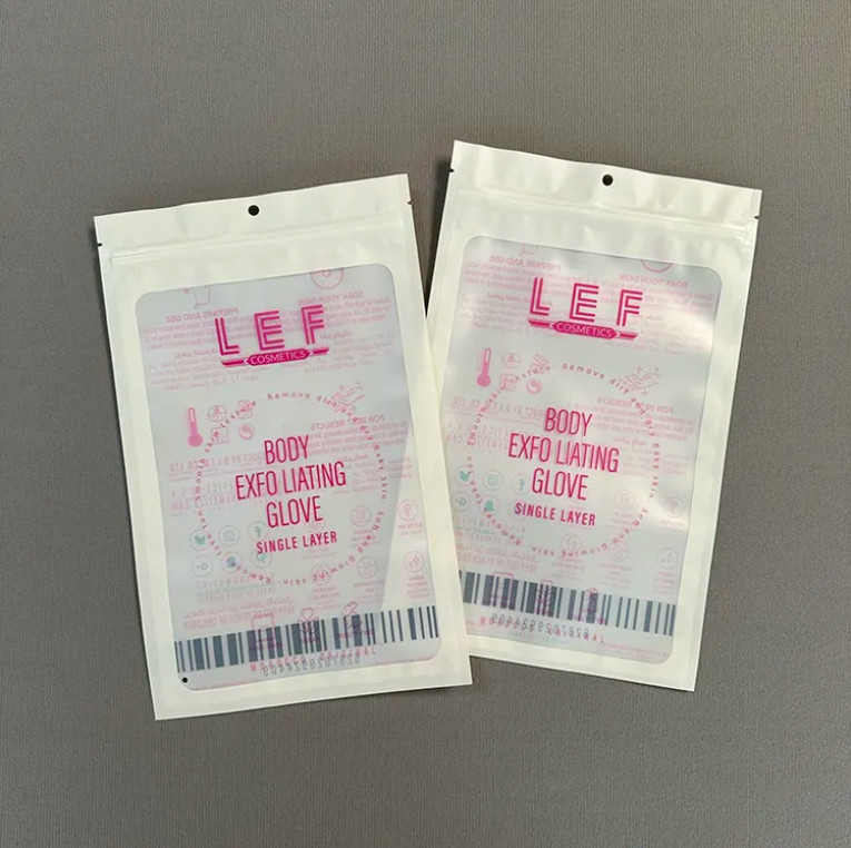 선명한 투명한 장갑 포장 꽁꽁 된 지퍼 가방 미텐 화장품 플라스틱 Mylar 지프 록 가방 세 면 봉인