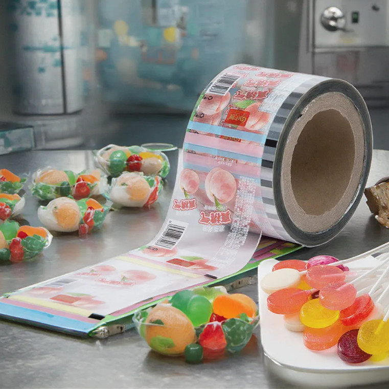 맞춤 인쇄 사켓 포장 롤 필름 식품 등급 Pe Bopp Candy Lollipop 초콜릿 식품 자동 포장 롤 필름