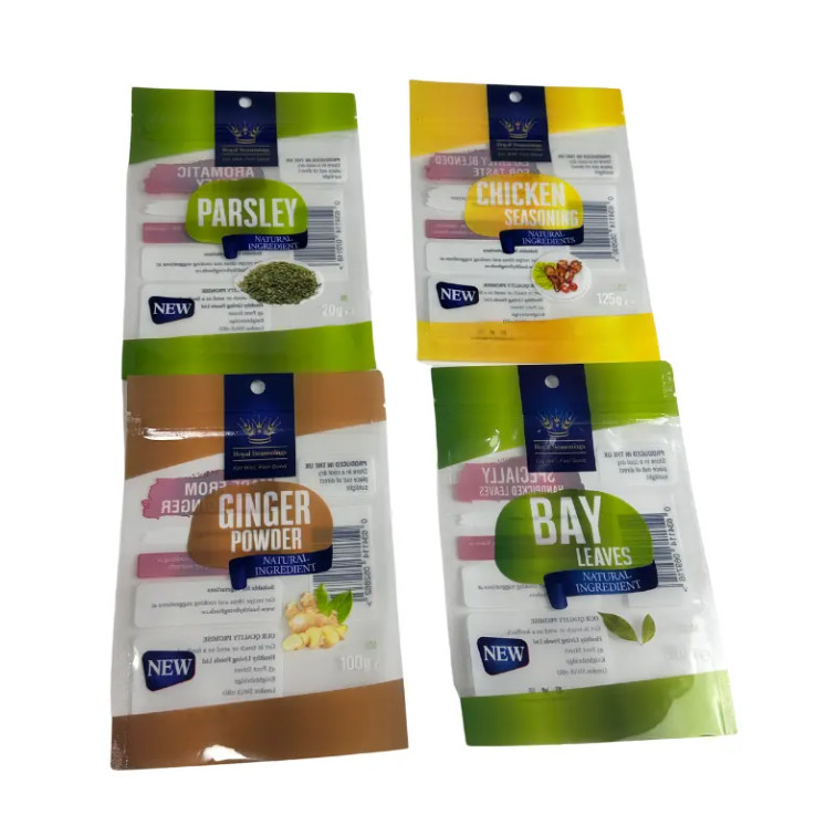 맞춤형 인쇄 한자 3 면 봉인 플라스틱 가방 향신료 향신료 한자 식용 포장 Ziplock Mylar 가방
