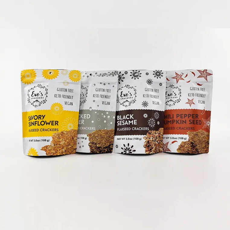 맞춤형 인쇄 100g 250g 500g 서지 포지 린씨 크래커 냄새 방지 지퍼 식품 포장 가방