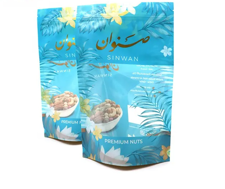 맞춤형 플라스틱 가방 식품 포장 가방 플라스틱 알루미늄 엽 Mylar Zipper Ziplock Bag Stand Up Pouch Doypack For Nuts Snack