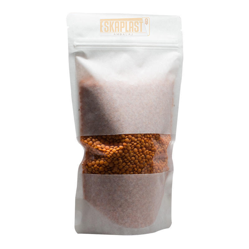 작은 창문, 맞춤 인쇄 된 지퍼, 크래프트 종이 서 있는 가방/식품 포장 가방